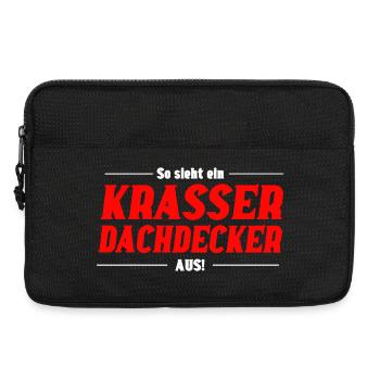 So sieht ein Krasser Dachdecker aus - Laptoptasche 13" - Schwarz - Vorne