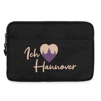 Ich liebe Hannover - Schriftzug - Laptoptasche 13" - Schwarz - Vorne