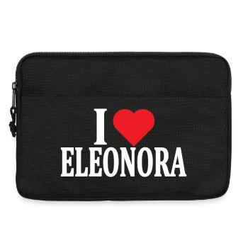 T-Shirt Ich liebe Eleonora T-Shirt Geschenkidee - Laptoptasche 13" - Schwarz - Vorne