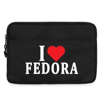 t-shirt J’adore Fedora idée cadeau t-shirt - Sacoche pour ordinateur portable 13 pouces - noir - Devant