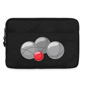Boules pour pétanque et pétanque - Sacoche pour ordinateur portable 13 pouces - noir - Devant