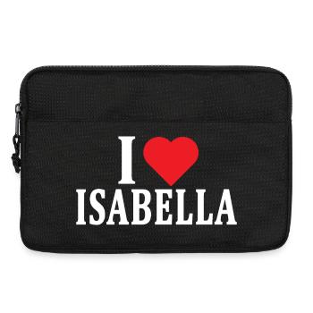 t-shirt I love Isabella t-shirt gift idea - Laptop bag 13" - black - Front