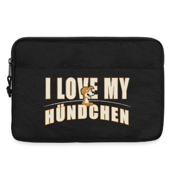 I love my Hündchen - Laptoptasche 13" - Schwarz - Vorne
