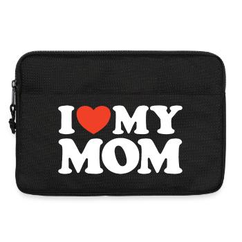 J’adore ma chemise Mom Heart - Sacoche pour ordinateur portable 13 pouces - noir - Devant