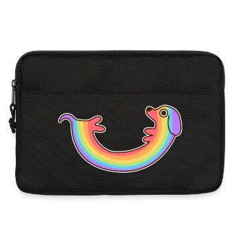 Regenbogenhund. Farbiger Hund. Regenbogenhund * - Laptoptasche 13" - Schwarz - Vorne