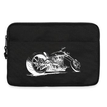 Chopper Motorrad Design Motorradclub Motorcycle - Laptoptasche 13" - Schwarz - Vorne