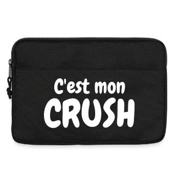 Crush, c'est mon Crush, béguin - Sacoche pour ordinateur portable 13 pouces - noir - Devant