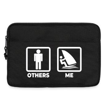 Funny windsurfer - Laptop bag 13" - black - Front