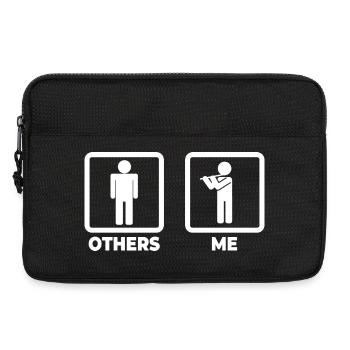 Me as a flutist - Laptop bag 13" - black - Front