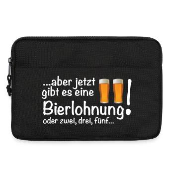 Eine Bierlohnung für harte Arbeit Bier - Laptoptasche 13" - Schwarz - Vorne