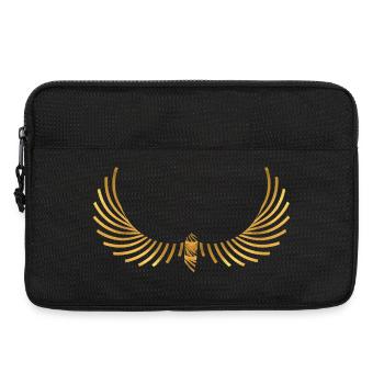 Mystische Flügel mit goldener Details - Laptoptasche 13" - Schwarz - Vorne