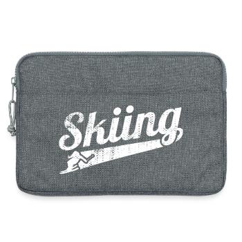 Skieur de compétition - Sacoche pour ordinateur portable 13 pouces - gris chiné - Devant