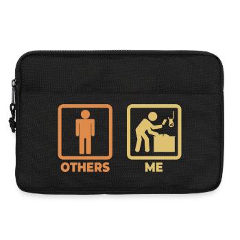 Fleischer Strichmännchen - Laptoptasche 13" - Schwarz - Vorne
