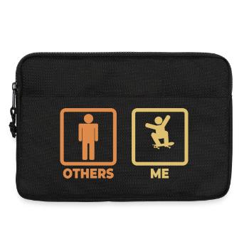 Skater Stick Figure - Laptop bag 13" - black - Front