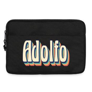 Adolfo t-shirt rétro vintage t-shirt idée cadeau - Sacoche pour ordinateur portable 13 pouces - noir - Devant