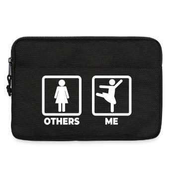 Ballet Dancer Stick Figure - Laptop bag 13" - black - Front