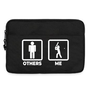 Cricket Strichmännchen - Laptoptasche 13" - Schwarz - Vorne