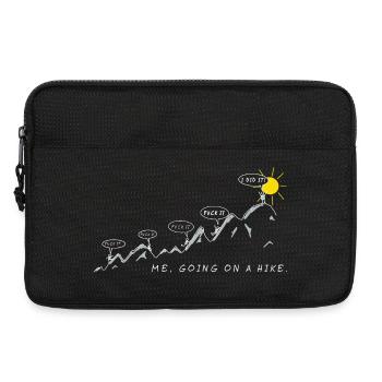 moi en randonnée promenadespruch berg sport spruch - Sacoche pour ordinateur portable 13 pouces - noir - Devant