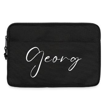 Georg Name T-Shirt Geschenk Für Männer - Laptoptasche 13" - Schwarz - Vorne