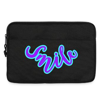 With a smile 🌞 - Laptop bag 13" - black - Front