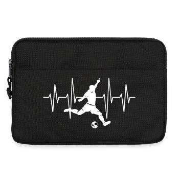 Soccer Heartbeat Shot Player Pulse Soccer Player - Laptop bag 13" - black - Front