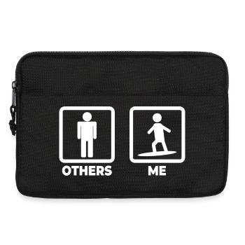 Surfer Stick Figure - Laptop bag 13" - black - Front