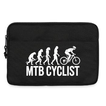 Evolution einer MTB-Radfahrer-Silhouette - Laptoptasche 13" - Schwarz - Vorne