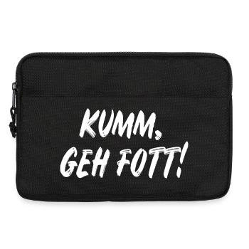 Komm geh fott! - Laptoptasche 13" - Schwarz - Vorne