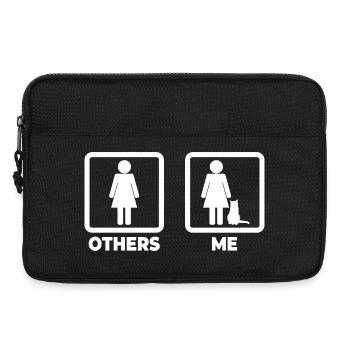 Cat Owner Stick Figures - Laptop bag 13" - black - Front