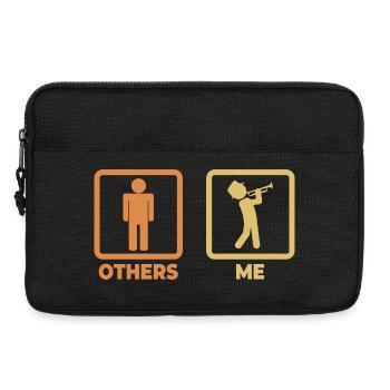 Trompeter Strichmännchen - Laptoptasche 13" - Schwarz - Vorne