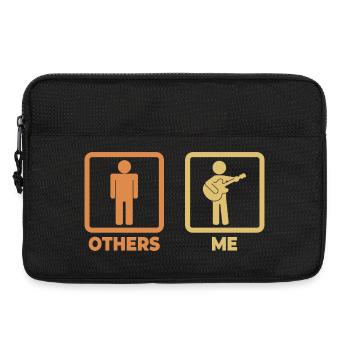 Gitarrist Strichmännchen - Laptoptasche 13" - Schwarz - Vorne