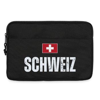 Schweizer Flagge, Schweizer Patriot - Laptoptasche 13" - Schwarz - Vorne