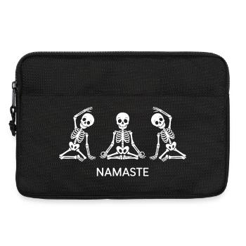 Namaste Skeleton Yoga - Sacoche pour ordinateur portable 13 pouces - noir - Devant