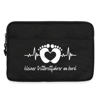 Expectant mother LITTLE FREEBOARD RIDER ON BOARD - Laptop bag 13" - black - Front