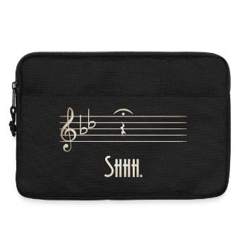 Shhh Silent Melody Sheet Music - Laptop bag 13" - black - Front
