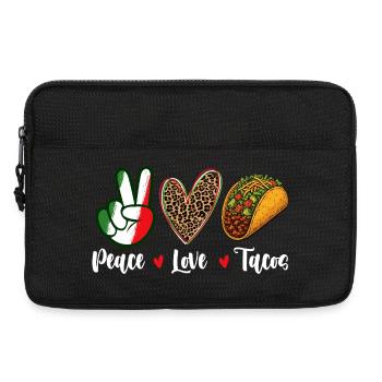 Peace Love Tacos Fiesta Quote Fun - Laptop bag 13" - black - Front