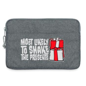 Most Likely to Shake the Presents Weihnachten Spaß - Laptoptasche 13" - Grau meliert - Vorne