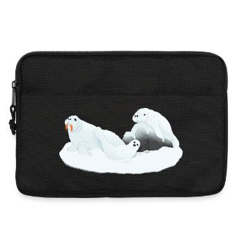Tazz Talks | Arctic Slumber Seals - Laptop bag 13" - black - Front