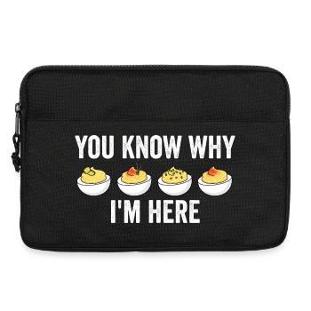 You know why I'm here: Thanksgiving Sink - Laptop bag 13" - black - Front