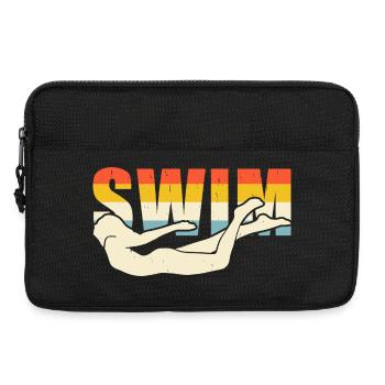 Schwimmen Wassersport Schwimmer Geschenke - Laptoptasche 13" - Schwarz - Vorne