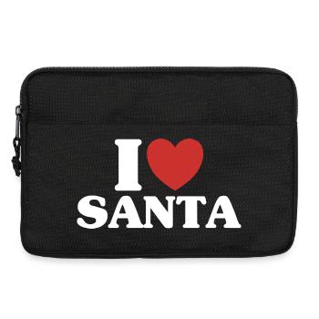 Noël Xmas Santa Père Noël Joyeux Noël Cadeau Noël - Sacoche pour ordinateur portable 13 pouces - noir - Devant