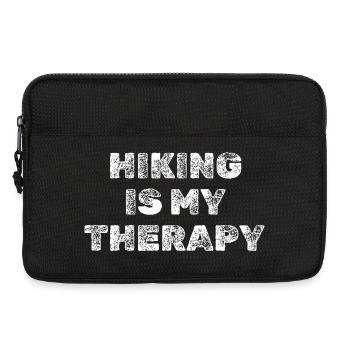 Hiking Is My Therapy Grunge Design Spruch - Laptoptasche 13" - Schwarz - Vorne