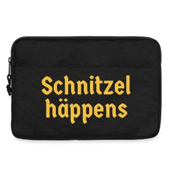 Schnitzel häppens Diction d’humour culinaire allemand - Sacoche pour ordinateur portable 13 pouces - noir - Devant