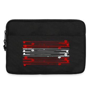 Österreich Flagge aus Angelruten Angler Fischen - Laptoptasche 13" - Schwarz - Vorne
