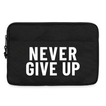 Never Give Up - Laptoptasche 13" - Schwarz - Vorne