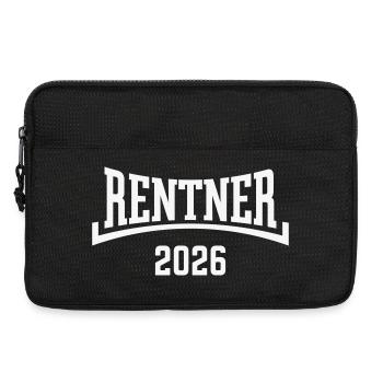 Rentner 2026 (Rente / Ruhestand / Konkav / White) - Laptoptasche 13" - Schwarz - Vorne