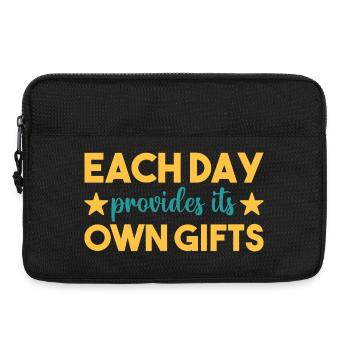 Each day a gift - Laptop bag 13" - black - Front