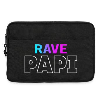 Rave Dad Techno House Electro Festival Hardstyle - Sacoche pour ordinateur portable 13 pouces - noir - Devant