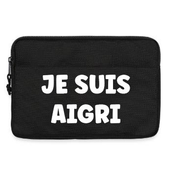 Je suis aigri - Sacoche pour ordinateur portable 13 pouces - noir - Devant