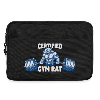 Muscular Gym Rat – Graphics for Fitness Fans - Laptop bag 13" - black - Front